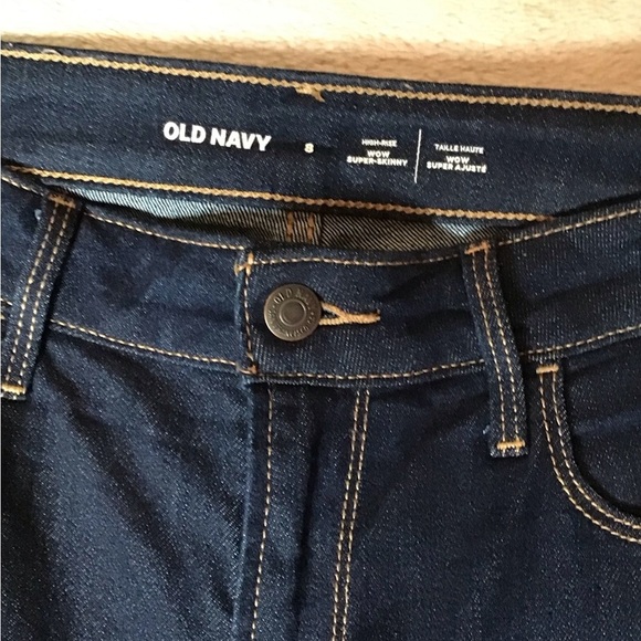 Old Navy Women's Dark Blue Jeans High Rise Wow Super Skinny Size US8 - Picture 4 of 14